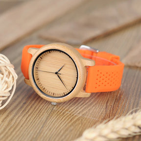 BOBO BIRD Women Watches Top Luxury Handmade Bamboo Quartz Wristwatch With Silicone Strap Support Custom Your Names Dropshipping