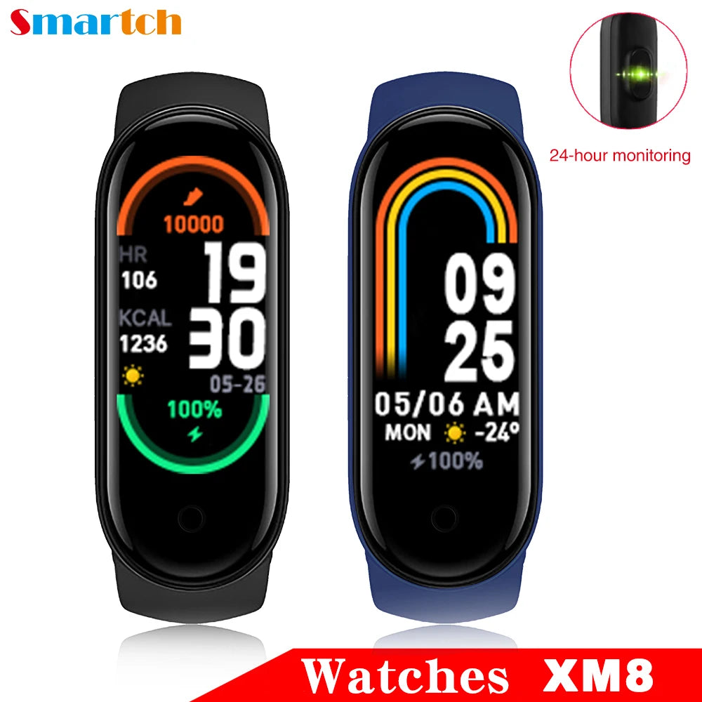 New Sport Men Women Bracelet Music Call Remind Waterproof Watches Weather 24H Heart Rate Sleep Monitoring Custom Dial Smartwatch