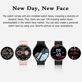 2024 Fashion Smart Watch Ladies Heart Rate Blood Pressure Custom Dial Sport Fitness Watch Men Woman Waterproof Smartwatch Women