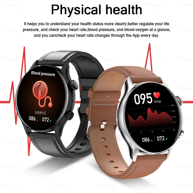 KAVSUMI Smartwatch Women AMOLED HD Screen Always On Display Bluetooth Call IP68 Waterproof NFC Smart Men Watch For Android ios