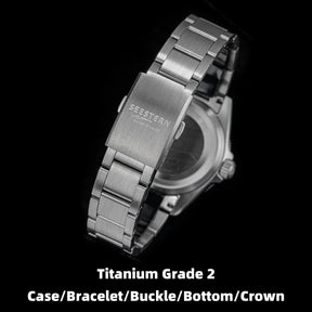 SEESTERN Titanium Diver Watch for Men Automatic Mechanical Wristwatch NH38 Movement Sapphire Glass 20ATM Waterproof Luminous New