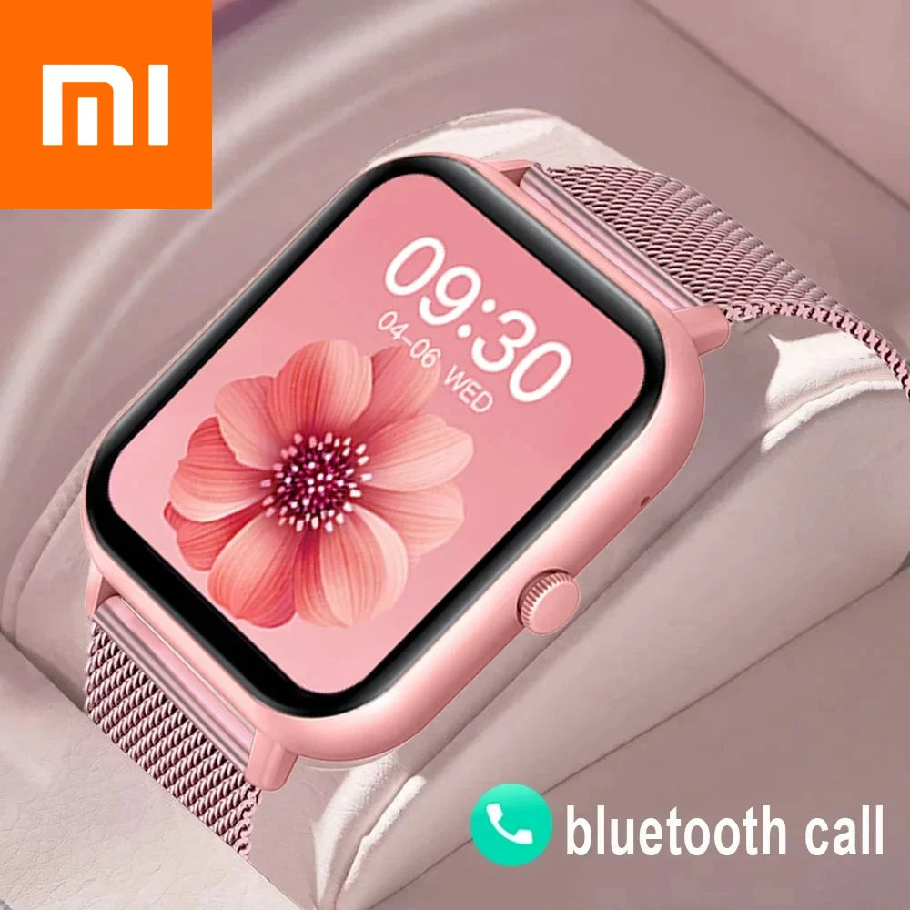 Xiaomi Call Smart Watch Women Custom Dial Smartwatch For Android IOS Waterproof Bluetooth Music Watches Touch Bracelet Clock