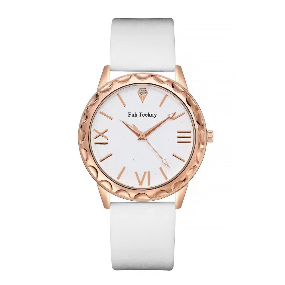 Glitter Face Simple Fashion All-match Belt Women's Watch Gift Box Suit Quartz Wrist Watch